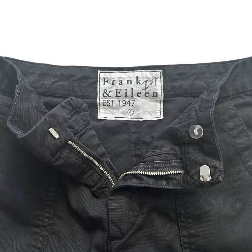 Frank & Eileen Womens Black Raw Hem Italian Twill Ankle Pants Size 4 *READ* - Picture 3 of 9